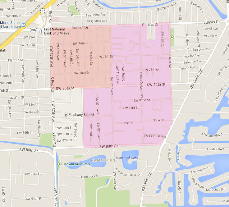 High Pines and Ponce Map