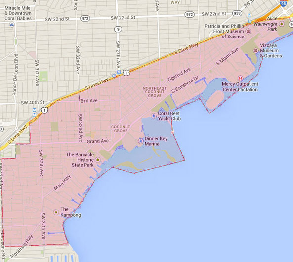 Coconut Grove Map