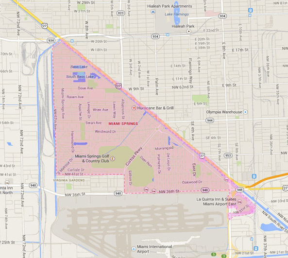Miami Springs Map