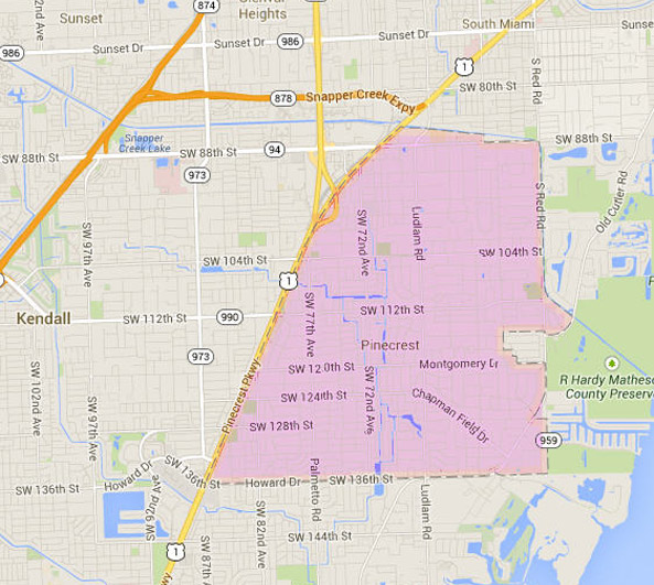 Pinecrest Map